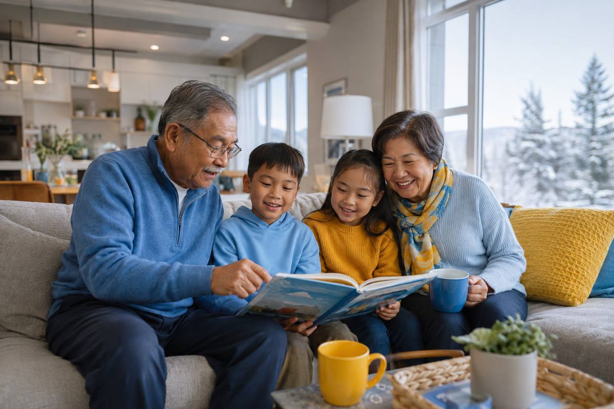 Filipino grandparents on a long Super Visa stay with grandchildren in Canada