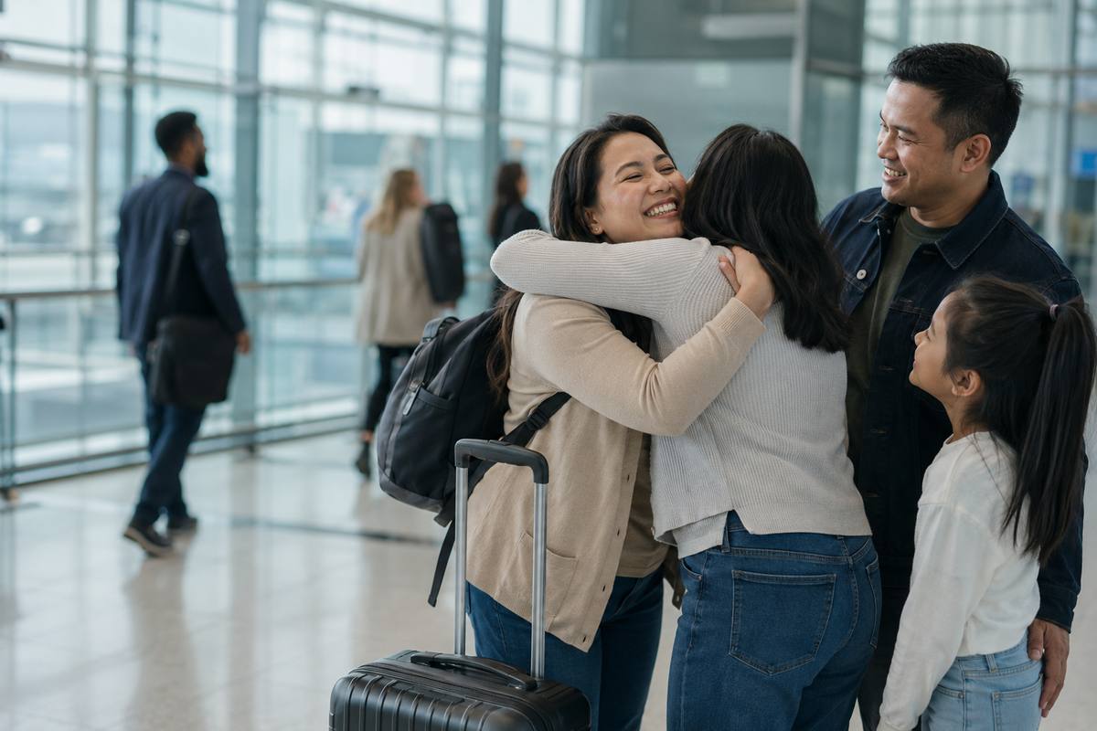 Filipino visitor arriving in Canada on a visitor visa to see family
