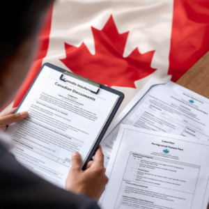Reviewing Canadian immigration documents for visa renewal and permit extension
