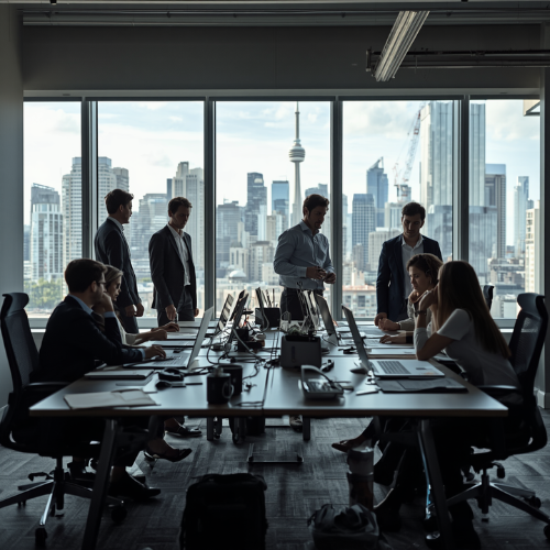 Professionals working in Canada representing work permit and employment pathways