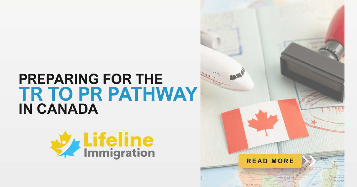Preparing for the temporary to permanent residency pathway in Canada with immigration documents and passport