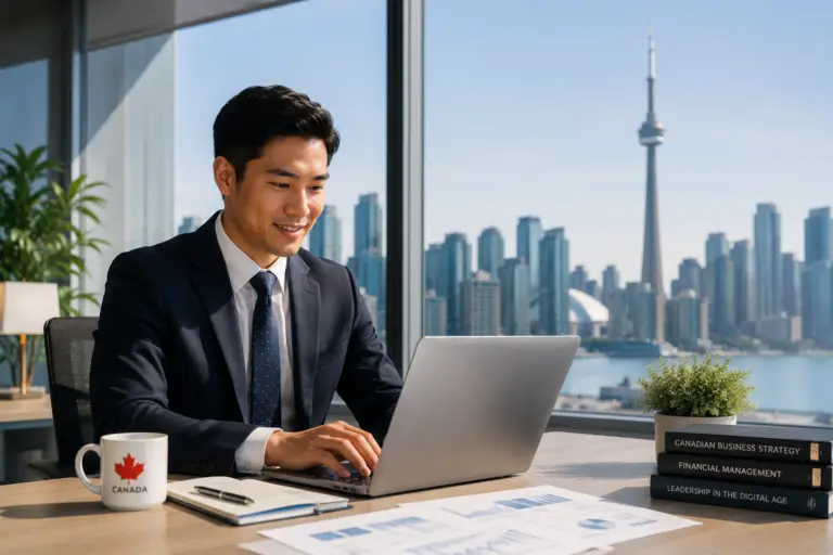Skilled professional working in Canada representing Express Entry immigration pathways