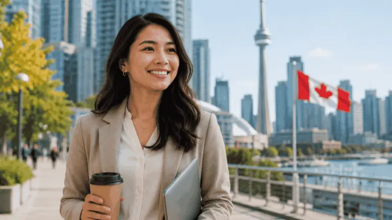 Professional in Canada representing open work permit opportunities and career mobility